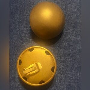 “Satin Moon”button clip on earrings